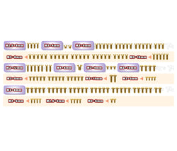 GSS-A10MF'26   Gold Plated Steel Screw Set 131pcs. ( For ARC A10 MF-26 )