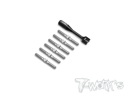 TB-343   64 Titanium Turnbuckle Set( For Team Associated Reflex 14B )