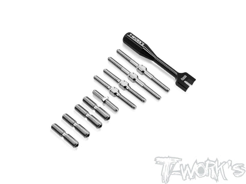 TB-345 	 64 Titanium Turnbuckle Set( For Tamiya TA08R )