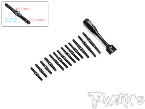 TBB-A10MF'26   64 Titanium Black Coating Turnbuckle Set( For ARC A10 MF-26 )