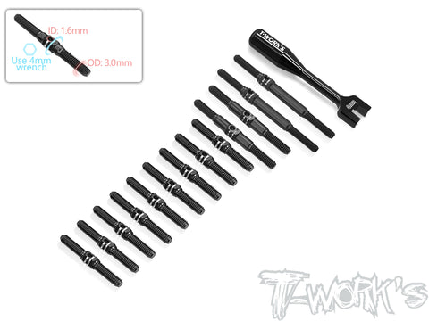 TBB-FT9   64 Titanium Black Coating Turnbuckle Set( For Schumacher FT9 )