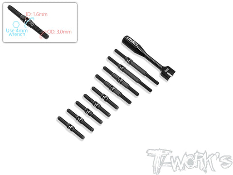 TBB-TC8 64 Titanium Black Coating Turnbuckle Set( For Team Associated TC8 )