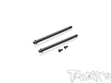TE-198-Y     DLC coated Piston Support Shock Shaft 42mm/47mm/48.6mm( For Yokomo MO/SO/YZ) 2pcs.