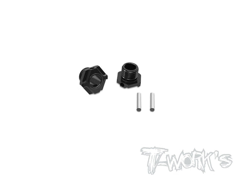 TO-245-B4.1-0.5 Black Hard Coated 7075-T6 Alum.Light Weight Narrow Offset Wheel Hub -0.5mm ( Team Associated RC8 B4.1/4.1E ) 2pcs.