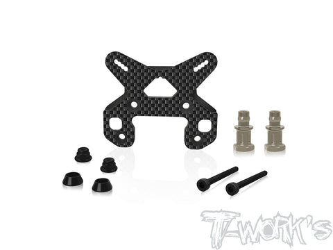 TO-247-B4.1-F-V2    Graphite 16 Degress KPI Front Shock Tower 5mm  With short Standoffs ( For Team Associated RC8 B4.1)
