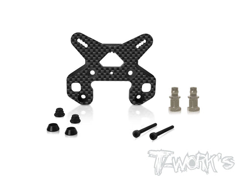 TO-247-B4.1-F-V3  Graphite 16 Degress KPI 5mm Front Shock Tower Short Camber Link With short Standoffs ( For Team Associated RC8 B4.1)