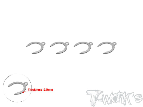 TO-346-A	Stainless Steel Front Upper Arm Adjust Camber Spacer 0.5mm/1mm/2mm ( 4pcs. )(For Infinity IFB8)