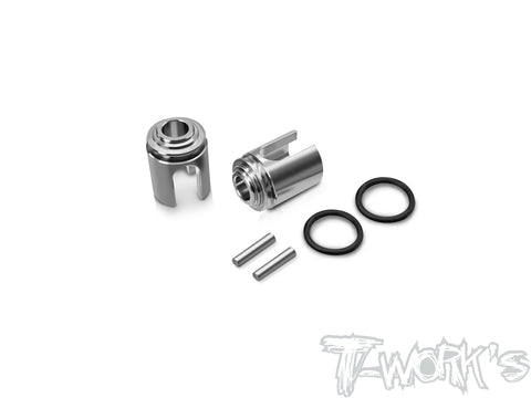 TP-180-Mi9 64 Titanium Gear Diff. BB Driveshaft Adapters ( For Schumacher Mi9/FT9 )