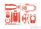 TS-080   3D Graphite Radio Skin Sticker ( For FLYSKY FS-G11P )  6colors