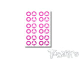 TS-085	Shiny Graphite  Graphite AE RC28 Rims Sticker 6set.