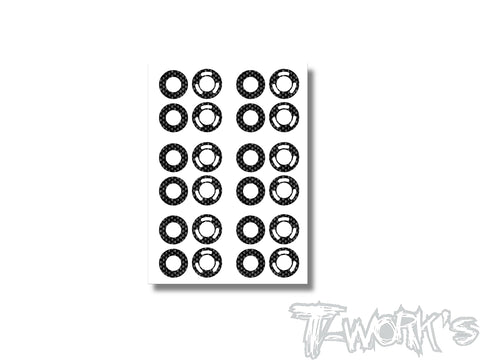 TS-085	Shiny Graphite  Graphite AE RC28 Rims Sticker 6set.
