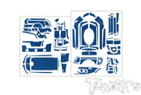 TS-086M    Metal Chrome Radio Radio Skin Sticker ( For Sanwa MT-R )  4 Colors