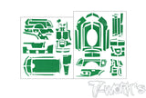 TS-086M    Metal Chrome Radio Radio Skin Sticker ( For Sanwa MT-R )  4 Colors