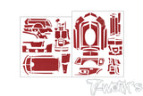 TS-086M    Metal Chrome Radio Radio Skin Sticker ( For Sanwa MT-R )  4 Colors