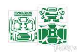 TS-088M    Metal Chrome Radio Radio Skin Sticker ( For FUTABA T32MZ WC )  4 Colors