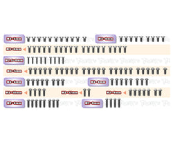 TSSU-A800RR    64 Titanium Screw set ( UFO Head ) 115pcs. ( For Awesomatix A800RR )