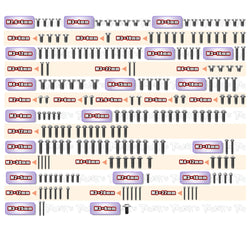 TSSU-MP11    64 Titanium Screw set ( UFO Head ) 188pcs. ( For Kyosho MP11 )