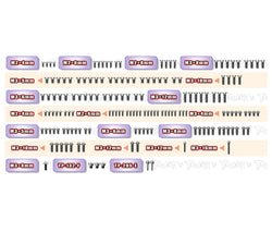 TSSU-MTC3 	 64 Titanium Screw set ( UFO Head ) 161pcs. ( For Mugen MTC3 )