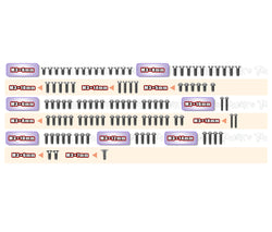 TSSU-TA08R  64 Titanium Screw set ( UFO Head ) 104pcs. ( For Tamiya TA08R )