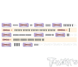 TSSU-TC10-4    64 Titanium Screw set ( UFO Head ) 96pcs.( For AXON TC10/4 )