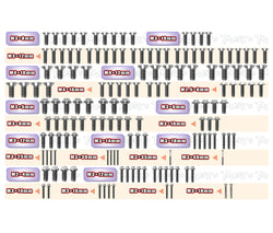 TSSU-XB8E'24   64 Titanium Screw set ( UFO Head ) 149pcs.( For Xray XB8E'24 )