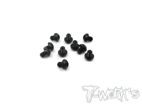 ASS-304BBK 7075-T6 Hex. Socket Button Head Screw(Black) 3x4mm 10pcs.