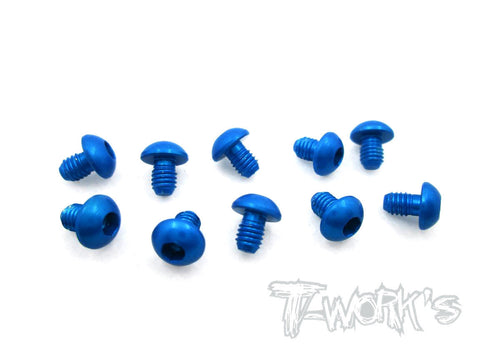 ASS-304BDB 7075-T6 Hex. Socket Button Head Screw(Dark Blue) 3x4mm 10pcs.
