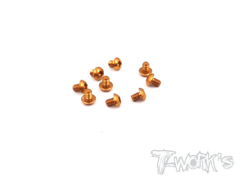 ASS-304BO 7075-T6 Hex. Socket Button Head Screw(Orange) 3x4mm 10pcs.