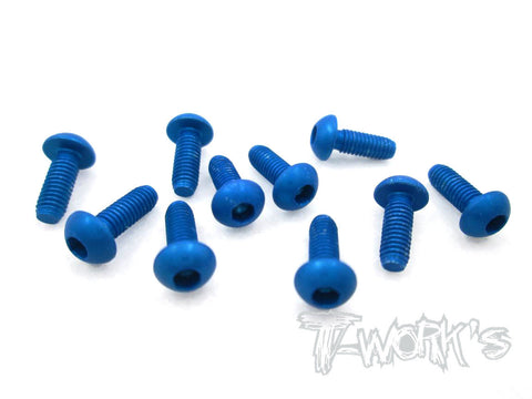 ASS-308BDB 7075-T6 Hex. Socket Button Head Screw(Dark Blue) 3x8mm 10pcs.