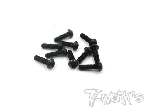 ASS-310BBK 7075-T6 Hex. Socket Button Head Screw(Black) 3x10mm 10pcs.