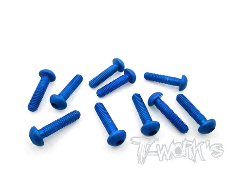 ASS-312BDB 7075-T6 Hex. Socket Button Head Screw(Dark Blue) 3x12mm 10pcs.