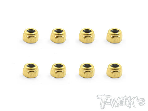 GSS-3LN Golden Plated M3 Lock Nuts ( 8pcs. )