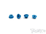 TA-083 Lightweight 7075-T6 Alum Serrated M4 Wheel Nuts 4 pcs