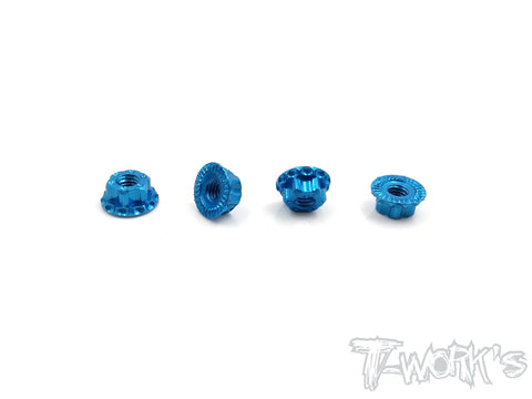 TA-083 Lightweight 7075-T6 Alum Serrated M4 Wheel Nuts 4 pcs