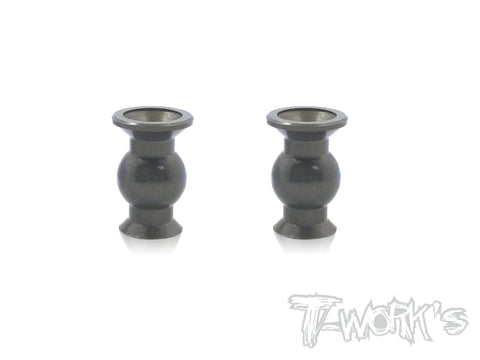 TO-104-E 7075-T6 Hard Coated Alum.7mm Steering Pivot Ball With Backstop ( For Hong Nor & OFNA X3/X3E Sabre,IGT8) 2pcs.