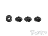 TA-127 7075-T6 Light Weight large-contact Low Profile M4 Serrated Wheel Nut 4pcs.