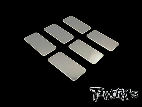 TE-131 1/10 EP 1mm Lexan Side Wing 40x20mm ( 6pcs. )