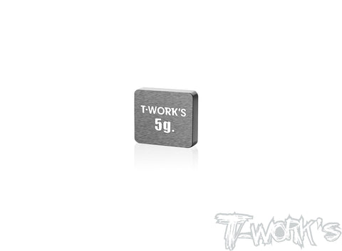 TE-207-F Adhesive Type 5g Tungsten Balance Weight 11x9.9x2.5mm