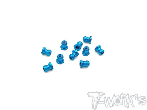 TE-229L-TB Aluminium 5mm Ball Nut ( Blue ) 10pcs.
