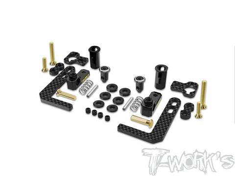 TE-257-BD12-B Easy-Snap Battery Holder Set( Yokomo BD12/11/10/9/8/7 ) Brass