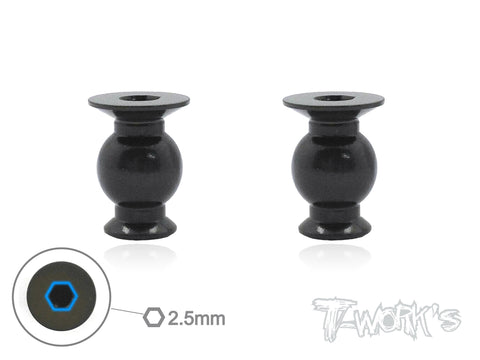 TO-199-F  7075 Hard Coated Alum.6.8mm Steering Pivot Ball With Backstop  ( For Xray XB8,XB8'16,XB8E'16,GTX'17,XB8E'17 / XB8'19/ XB8'20/XB8E'20 ) 2pcs.