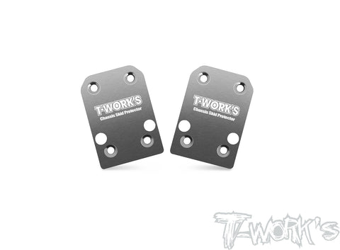 TO-220-22X-4 Stainless Steel Rear Chassis Skid Protector ( TLR 22X-4 ) 2pcs.