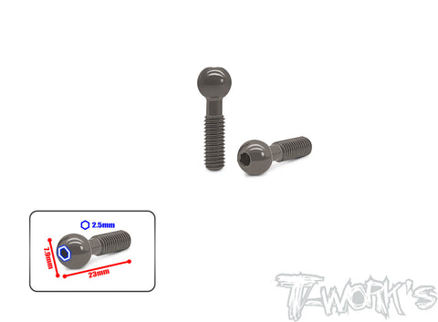 TO-322-M Hard Coated 7075-T6 Pivot Ball 2pcs. ( Mugen ) 7.9 x 23mm