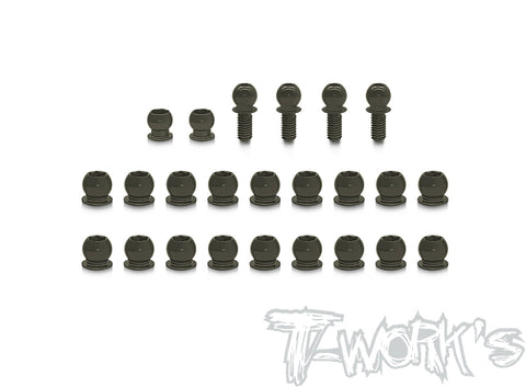 TO-327 7075-T6 Hard Coated Alum. Ball Set ( For Xray NT1 2023 ) 24pcs.