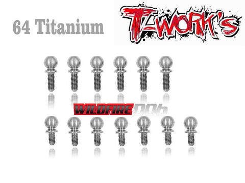 TP-014 64 Titanium 5.5mm Ball Connector Set ( For VBC D06 )