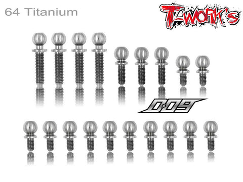 TP-057 64 Titanium Ball End set ( For VBC WildFire D09 )