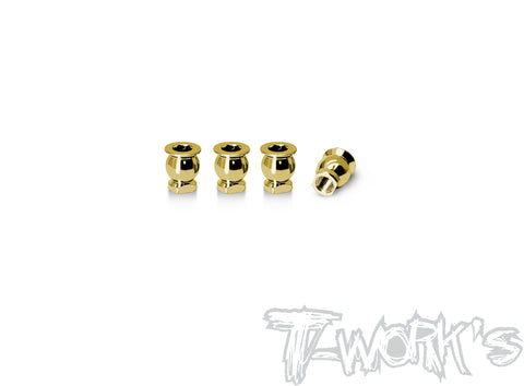 TE-X4-K Brass 6mm Lower Arm Ball With Hex ( For Xray X4 /X4'23 ) 4pcs.