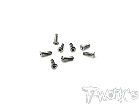 TSS-310LP 3mm x 10mm Hex. Socket Head Low Profile Half Thread Screws(8pcs.)