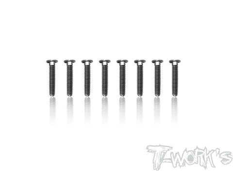 TSS-316LP 3mm x 16mm Hex. Socket Head Low Profile Half Thread Screws(8pcs.)