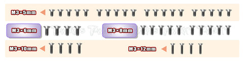 TSS-X4'23-B 64 Titanium Screw set ( Bottom )42pcs.( For Xray X4 2023 )